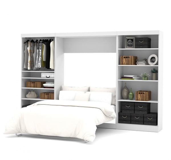 Full Murphy Bed with 2 Shelving Units (131W)