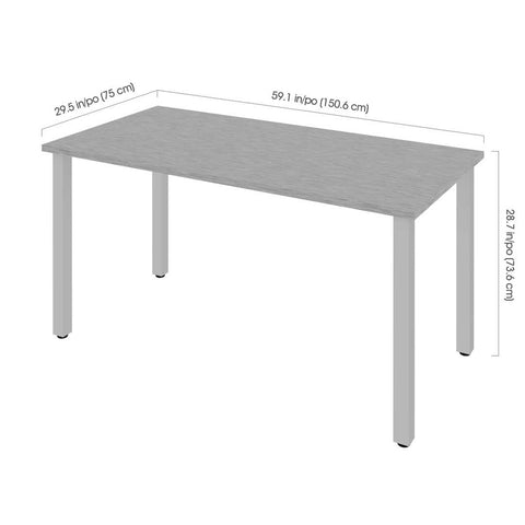 60W Table Desk with Square Metal Legs