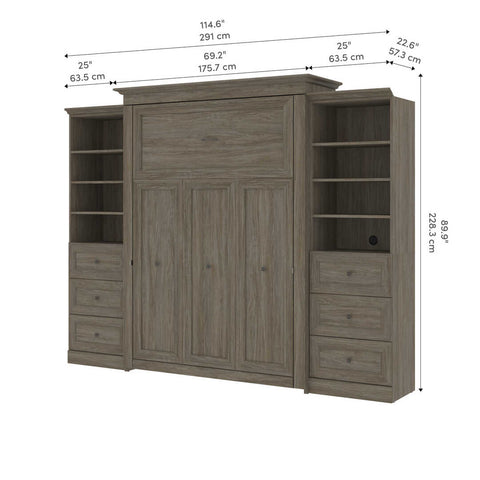 Queen Murphy Bed with Closet Storage (115W)