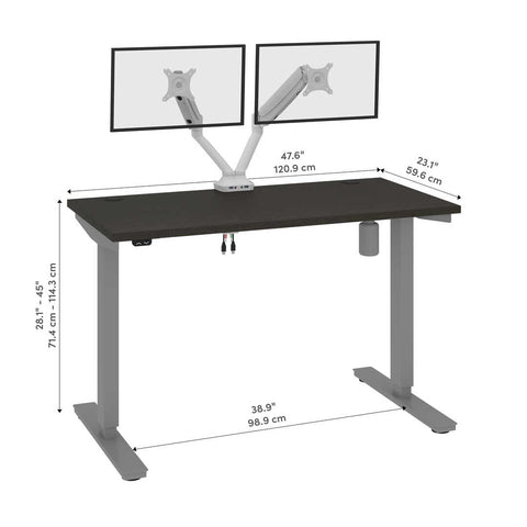 48W x 24D Standing Desk with Dual Monitor Arm