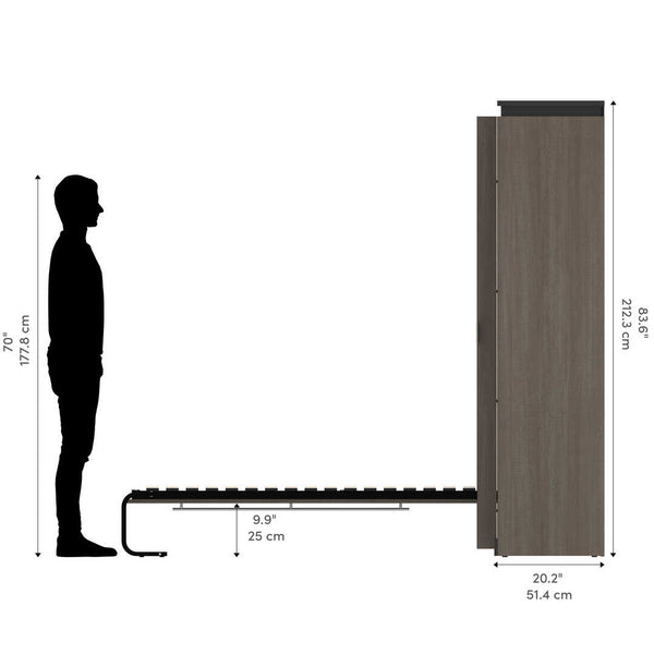 Full Murphy Bed with Shelves (91W)