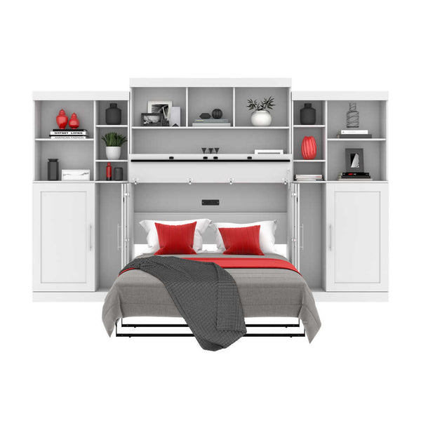 Full Cabinet Bed with Mattress and Upper Storage (133W)