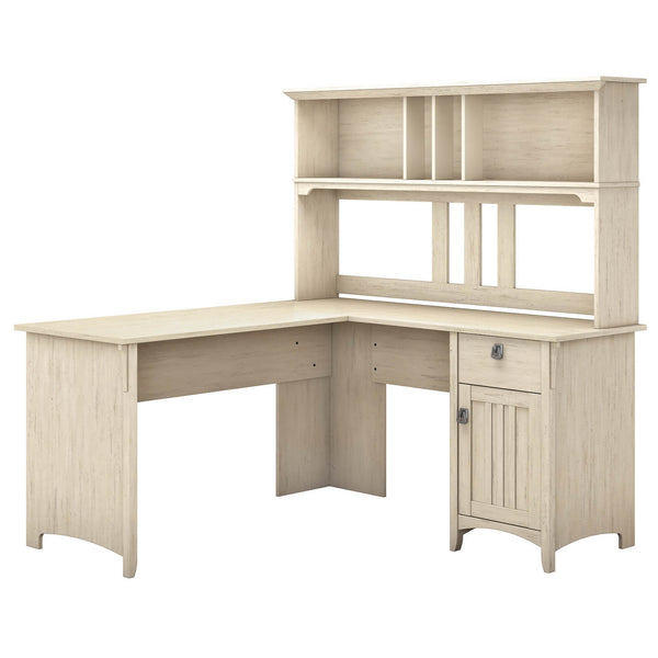 60W L Shaped Desk with Hutch