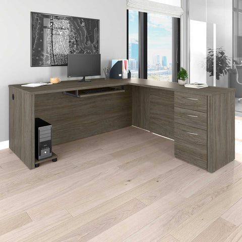 L-Shaped Desk with Pedestal