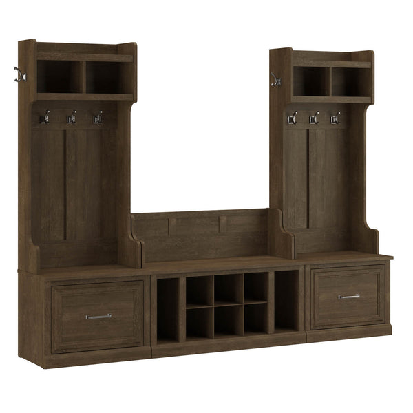 Entryway Storage Set with Hall Trees and Shoe Bench with Drawers