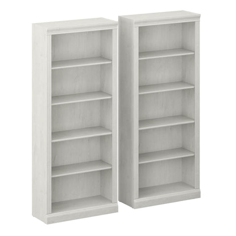 Tall 5 Shelf Bookcase - Set of 2