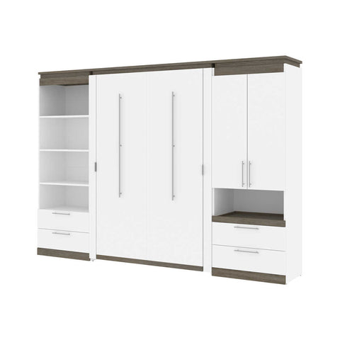 Full Murphy Bed and Multifunctional Storage with Drawers (119W)