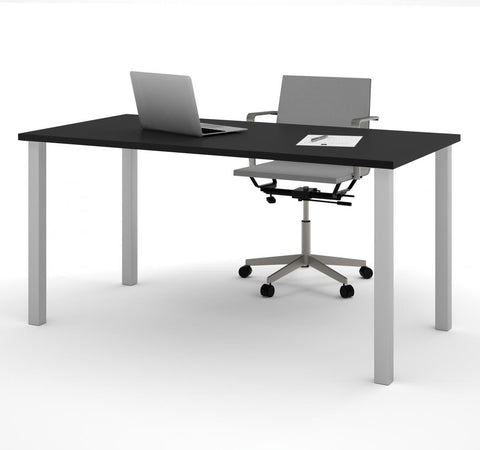 60W Table Desk with Square Metal Legs