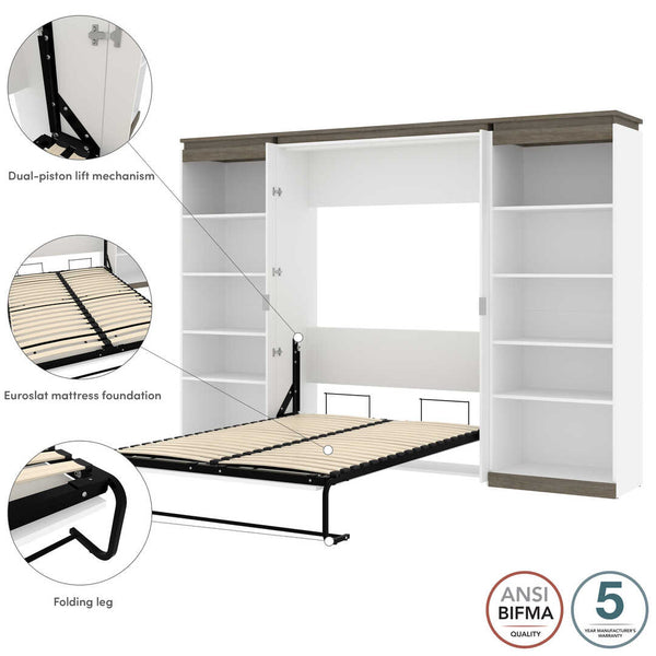 Full Murphy Bed with Shelves (120W)