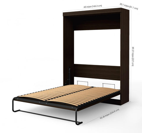 Queen Murphy Bed and Wardrobe with Drawers (91W)