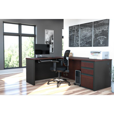 L-Shaped Desk with Pedestal