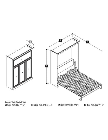 70W Queen Murphy Bed