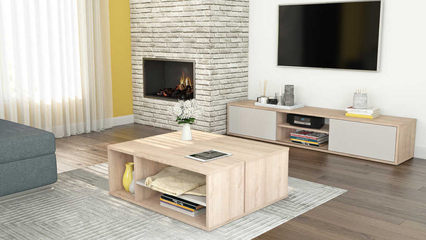 2-Piece Set including a TV stand and a Coffee table