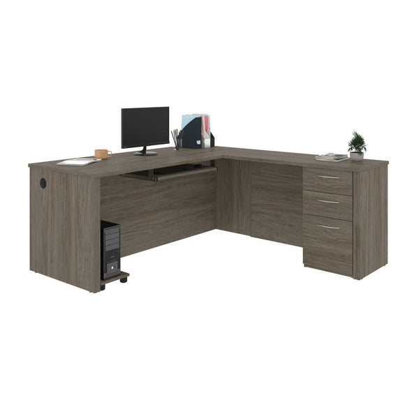 L-Shaped Desk with Pedestal