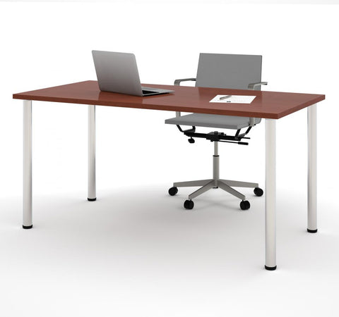 60W Table Desk with Round Metal Legs