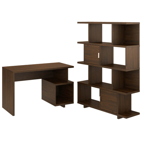 48W Writing Desk with Etagere Bookcase