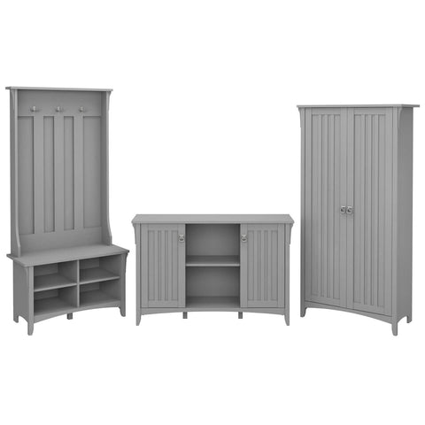 Entryway Storage Set with Hall Tree, Shoe Bench and Accent Cabinets