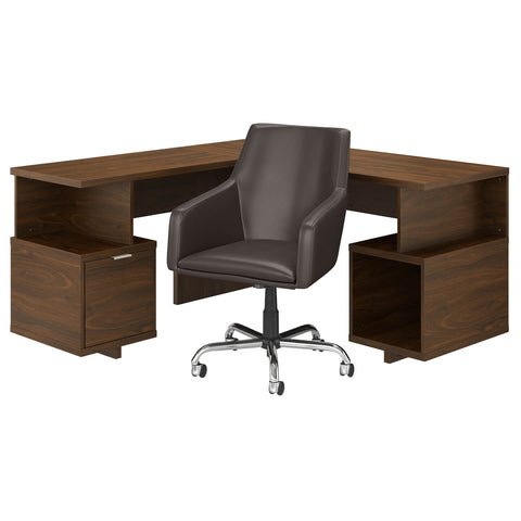 60W L Shaped Desk and Chair Set