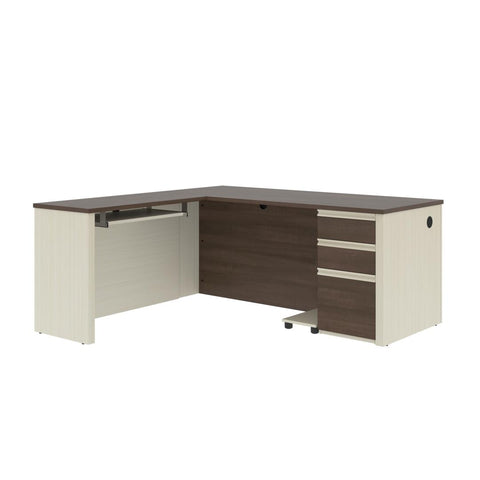 L-Shaped Desk with Pedestal