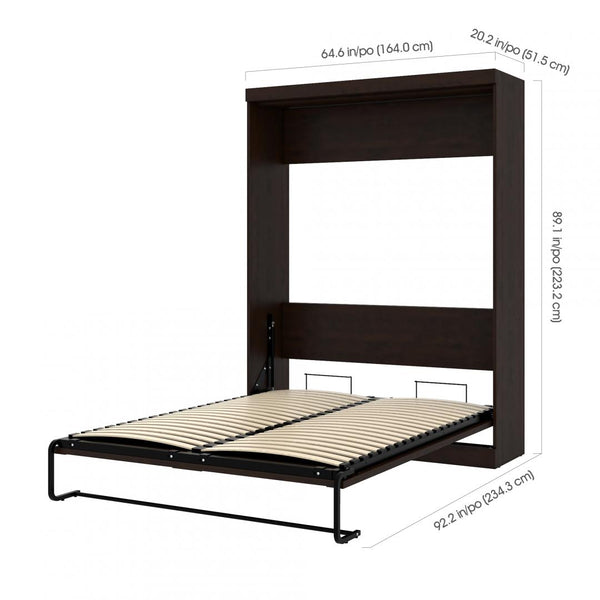 Queen Murphy Bed with Sofa and Shelving Unit (96W)