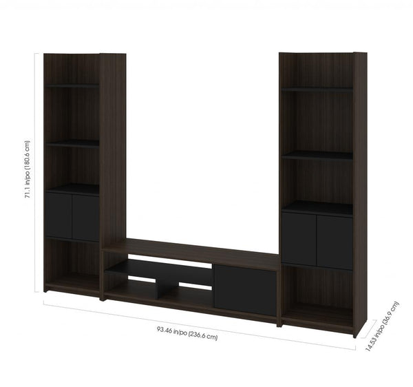 TV Stand with 2 Shelving Units