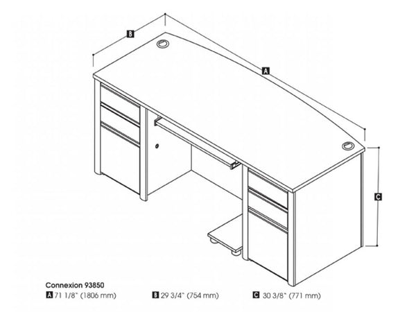 72W Executive Desk