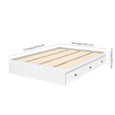 57W Full Platform Storage Bed