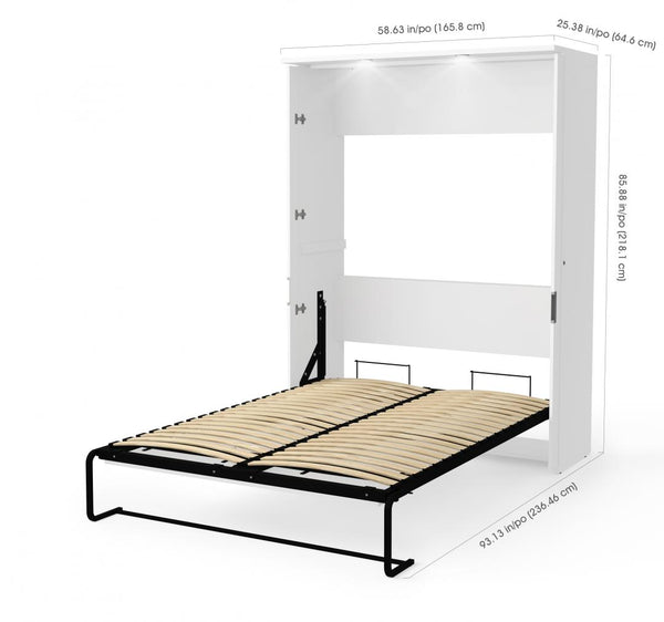 107W Full Murphy Bed with 2 Storage Cabinets