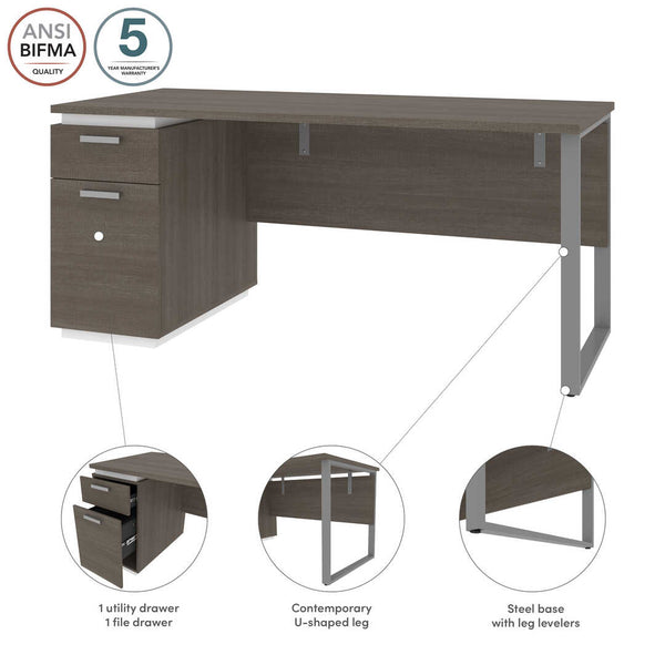 66W Desk with Single Pedestal