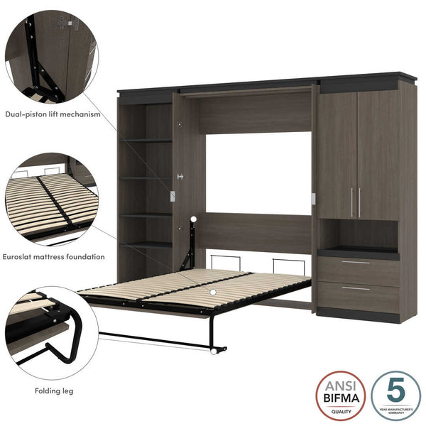 Full Murphy Bed with Multifunctional Storage (119W)