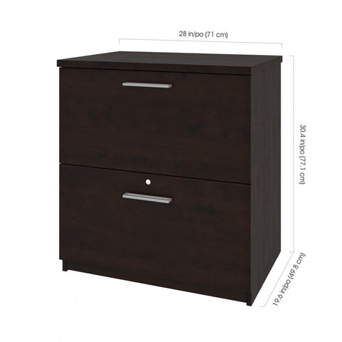 65W L-Shaped Desk with Hutch, Lateral File Cabinet, and Cubby Bookcase