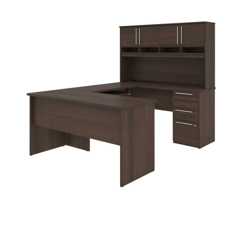 U or L-Shaped Desk with Hutch