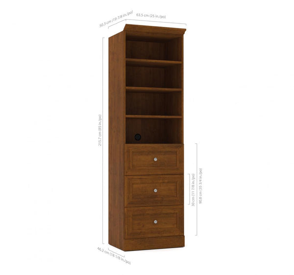 25W Closet Organizer with Drawers