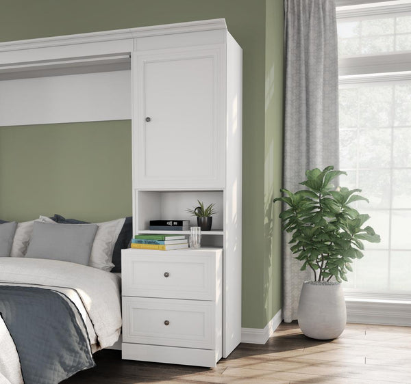 25W Shelving Unit with Mobile Nightstand