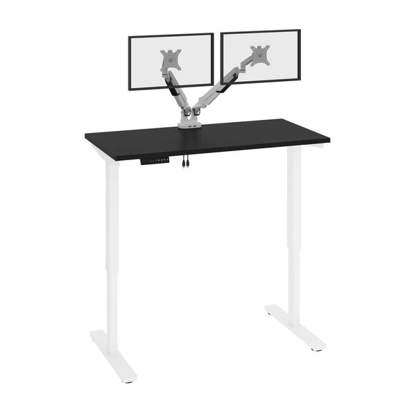 48W x 24D Electric Standing Desk with Monitor Arms