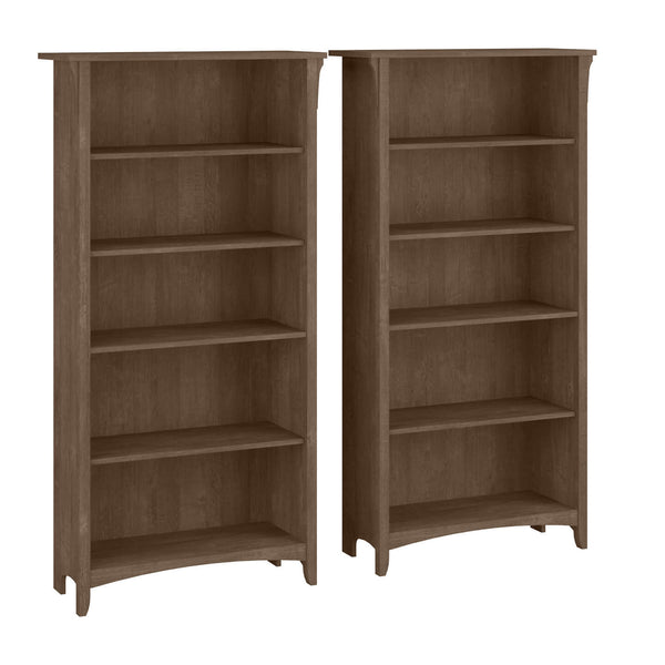 Tall 5 Shelf Bookcase - Set of 2