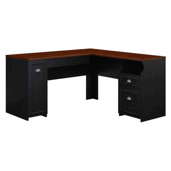 60W L Shaped Desk with Drawers and Storage Cabinet