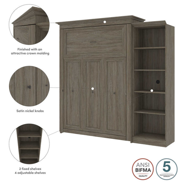 Queen Murphy Bed with Shelves (92W)