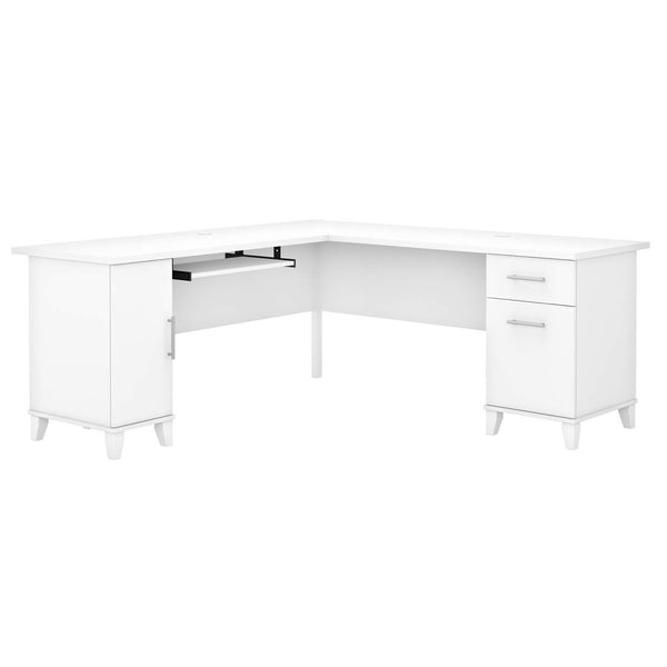 72W L Shaped Desk with Storage