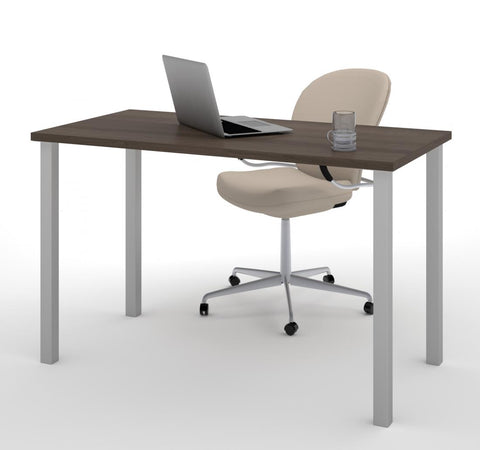 48W Table Desk with Square Metal Legs