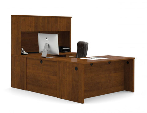 66W U-Shaped Executive Desk with Pedestal and Hutch