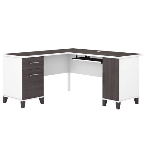 60W L Shaped Desk with Storage