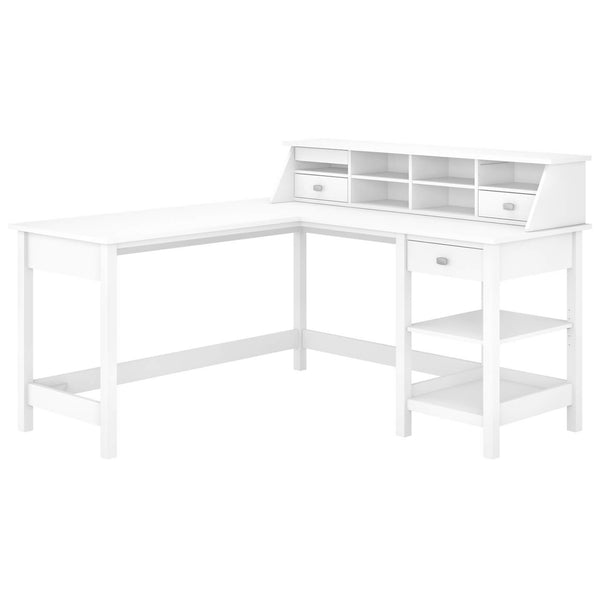 60W L Shaped Computer Desk with Storage and Desktop Organizer