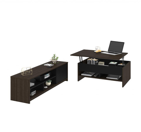 2-Piece set including a lift-top coffee table and a TV stand