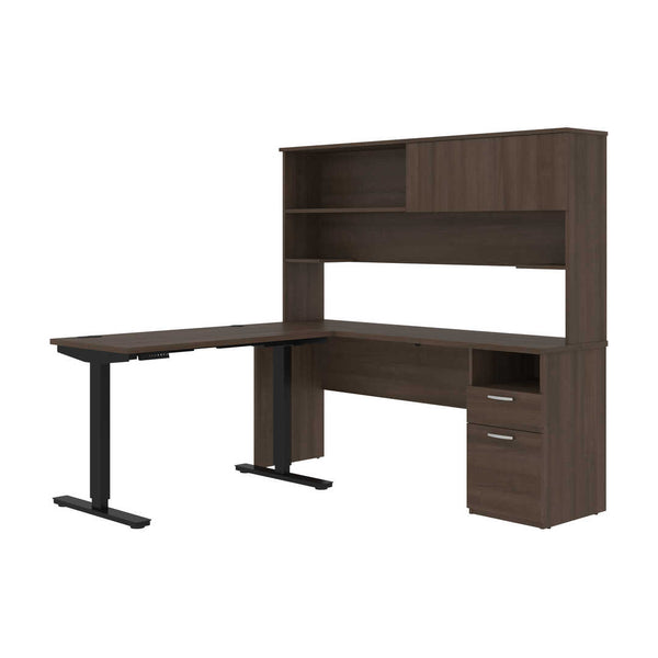 24” x 48” Standing Desk and 1 Credenza with Hutch