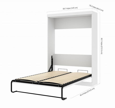 Full Murphy Bed and Shelving Unit with Drawers (84W)