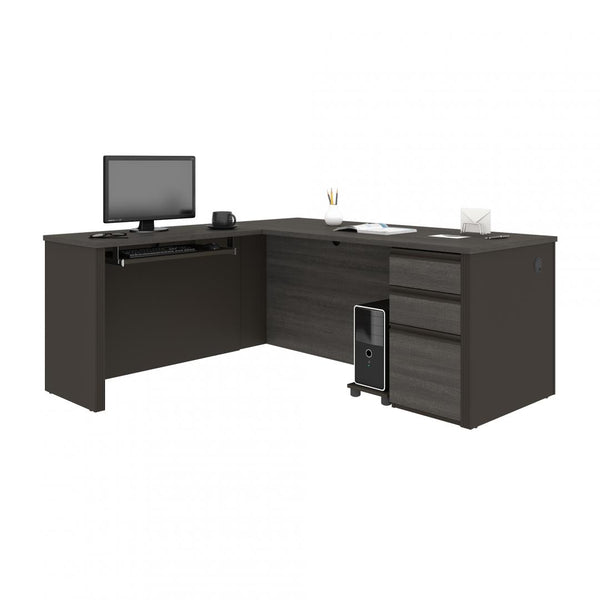 L-Shaped Desk with Pedestal