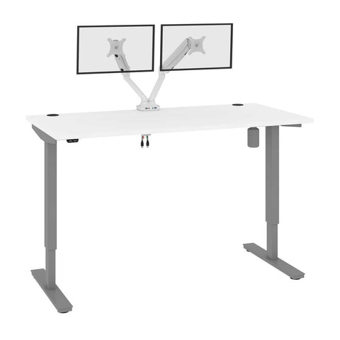 60W x 30D Standing Desk with Dual Monitor Arm