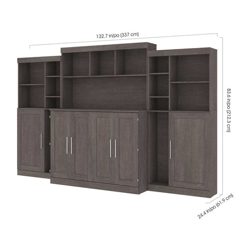 Full Cabinet Bed with Mattress and Upper Storage (133W)