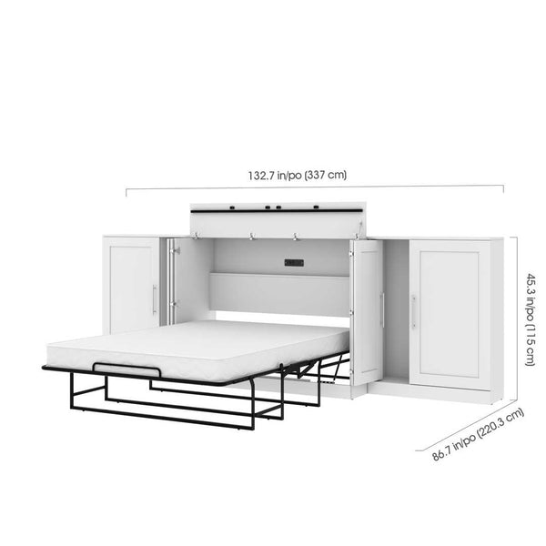 Full Cabinet Bed with Mattress and two 36″ Storage Units